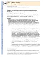 Roles for microRNAs in conferring robustness to biological processes