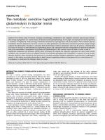 The metabolic overdrive hypothesis: hyperglycolysis and glutaminolysis in bipolar mania