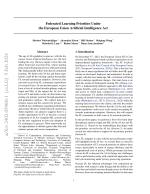Federated Learning Priorities Under the European Union Artificial Intelligence Act