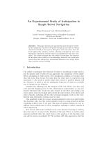 An Experimental Study of Anticipation in Simple Robot Navigation