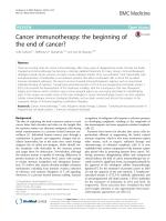 Cancer immunotherapy: the beginning of the end of cancer?