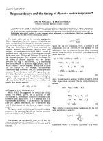 Response delays and the timing of discrete motor responses*