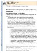 Misfolded proteins partition between two distinct quality control compartments