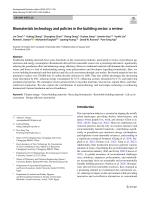 Biomaterials technology and policies in the building sector: a review