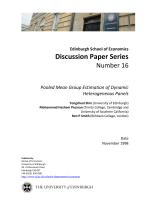 Pooled Mean Group Estimation of Dynamic Heterogeneous Panels