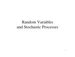 Random Variables and Stochastic Processes