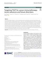 Targeting TIGIT for cancer immunotherapy: recent advances and future directions