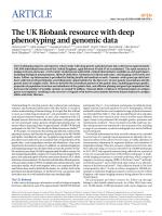 The UK Biobank resource with deep phenotyping and genomic data