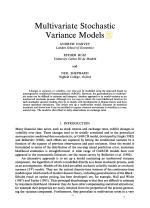Multivariate Stochastic Variance Models