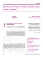 Social and commercial entrepreneurship: same, different, or both?