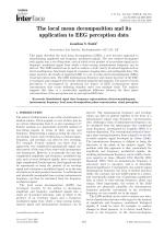 The local mean decomposition and its application to EEG perception data