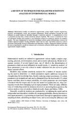 A REVIEW OF TECHNIQUES FOR PARAMETER SENSITIVITY ANALYSIS OF ENVIRONMENTAL MODELS