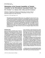 Modulation of the Dynamic Instability of Tubulin Assembly by the Microtubule-Associated Protein Tau