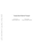 Computational Optimal Transport