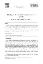 The big push, natural resource booms and growth