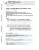Genetics in geographically structured populations: defining, estimating and interpreting FST