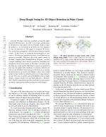 Deep Hough Voting for 3D Object Detection in Point Clouds