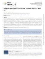 Generative artificial intelligence, human creativity, and art