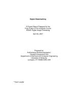 Digital Watermarking