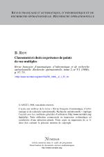 Classement et choix en présence de points de vue multiples