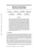 Diffusion for World Modeling: Visual Details Matter in Atari†
