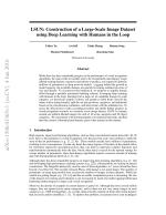 LSUN: Construction of a Large-Scale Image Dataset using Deep Learning with Humans in the Loop