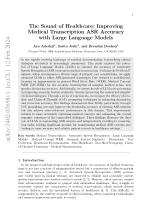 The Sound of Healthcare: Improving Medical Transcription ASR Accuracy with Large Language Models