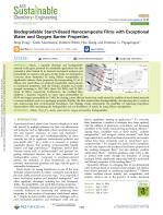 Biodegradable Starch-Based Nanocomposite Films with Exceptional Water and Oxygen Barrier Properties
