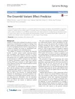 The Ensembl Variant Effect Predictor