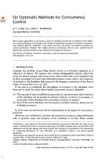 On Optimistic Methods for Concurrency Control