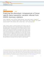 Exploring the phenotypic consequences of tissue specific gene expression variation inferred from GWAS summary statistics