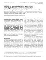 dbCAN: a web resource for automated carbohydrate-active enzyme annotation