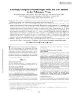 Electrophysiological Breakthroughs From the Left Atrium to the Pulmonary Veins