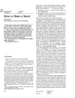 How to Share a Secret