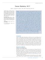 Cancer Statistics, 2017