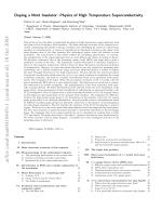 Doping a Mott Insulator: Physics of High Temperature Superconductivity