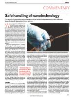 Safe handling of nanotechnology