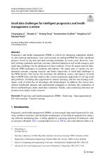 Small data challenges for intelligent prognostics and health management: a review