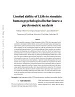 Limited ability of LLMs to simulate human psychological behaviours: a psychometric analysis