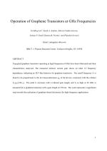 Operation of Graphene Transistors at GHz Frequencies