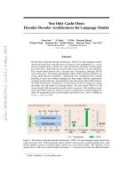 You Only Cache Once: Decoder-Decoder Architectures for Language Models