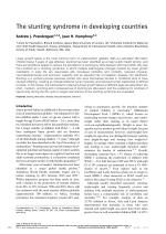 The stunting syndrome in developing countries