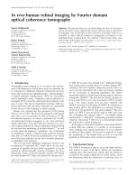 In vivo human retinal imaging by Fourier domain optical coherence tomography
