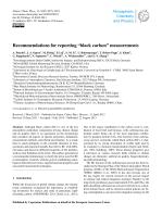 Recommendations for reporting “black carbon” measurements