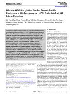 Histone H3K9 Lactylation Confers Temozolomide Resistance in Glioblastoma via LUC7L2-Mediated MLH1 Intron Retention