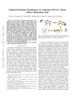 Enhanced Detection Classification via Clustering SVM for Various Robot Collaboration Task
