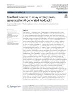 Feedback sources in essay writing: peer-generated or AI-generated feedback?