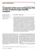 Acceleration of the ocean warming from 1961 to 2022 unveiled by large-ensemble reanalyses