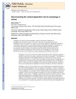 Deconvoluting the context-dependent role for autophagy in cancer