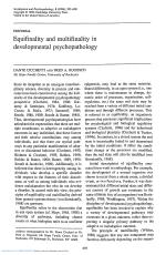 Equifinality and multifinality in developmental psychopathology